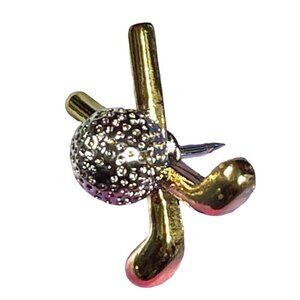 Golf Club Lapel Pin Sports Brooch Gold Silver Golf Ball Enamel Pin Badge